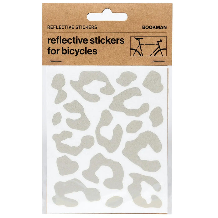 Bike Reflector Stickers : White Leopard Bookman