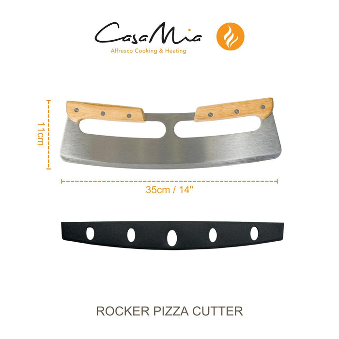 casa mia large pizza cutter rocker