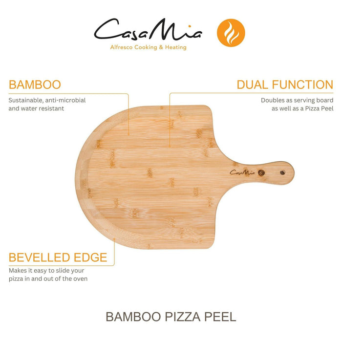 casa mia bamboo pizza peel