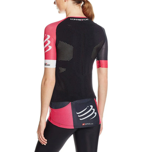 Grade B Warehouse Second - Women's TR3 Aero Top : Triathlon Running Cycling : Black : XS Compressport