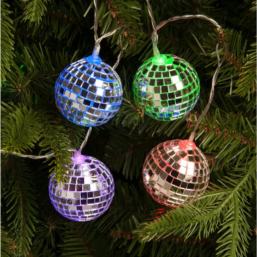 festive productions colour changing disco ball lights battery 10x 4cm led