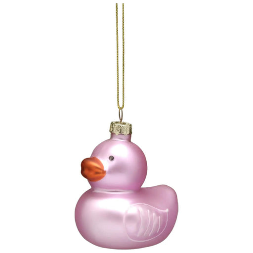 Christmas Tree Glass Bauble : 7cm Pink Duck Festive Productions