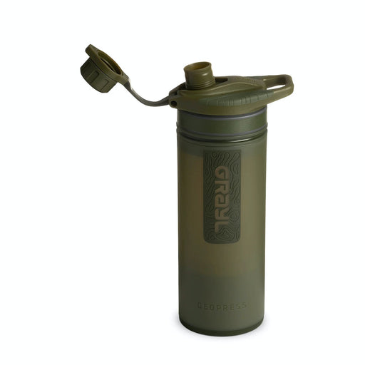 grayl geopress water purifier filter bottle covert edition olive drab