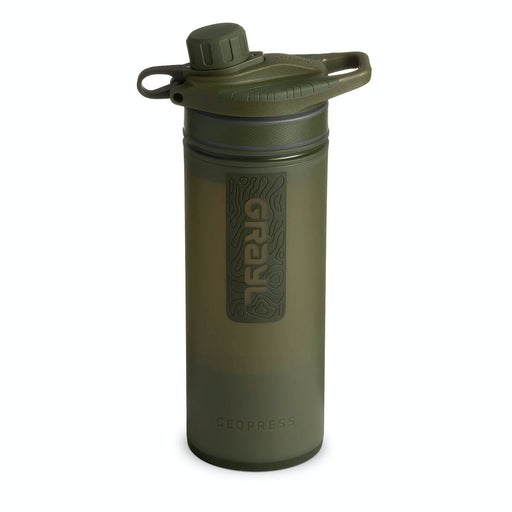 grayl geopress water purifier filter bottle covert edition olive drab