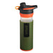 grayl geopress water purifier filter bottle oasis green