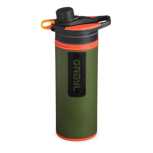 grayl geopress water purifier filter bottle oasis green