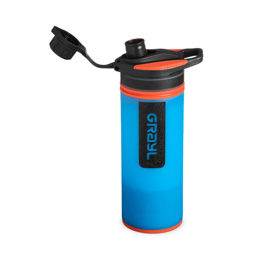 grayl geopress water purifier filter bottle bali blue