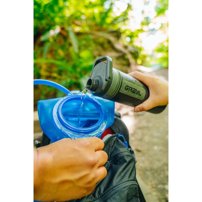 Grayl ULTRAPRESS Water Filter Purifier Bottle : Camp Black GRAYL