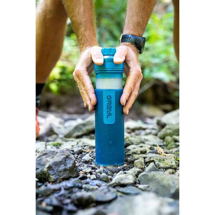 Grayl ULTRAPRESS Water Filter Purifier Bottle : Forest Blue GRAYL