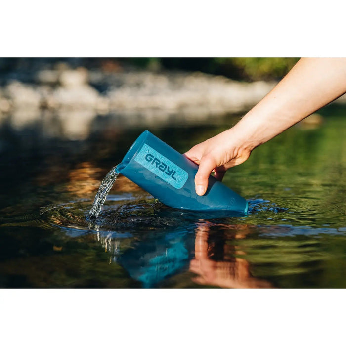 Grayl ULTRAPRESS Water Filter Purifier Bottle : Forest Blue GRAYL