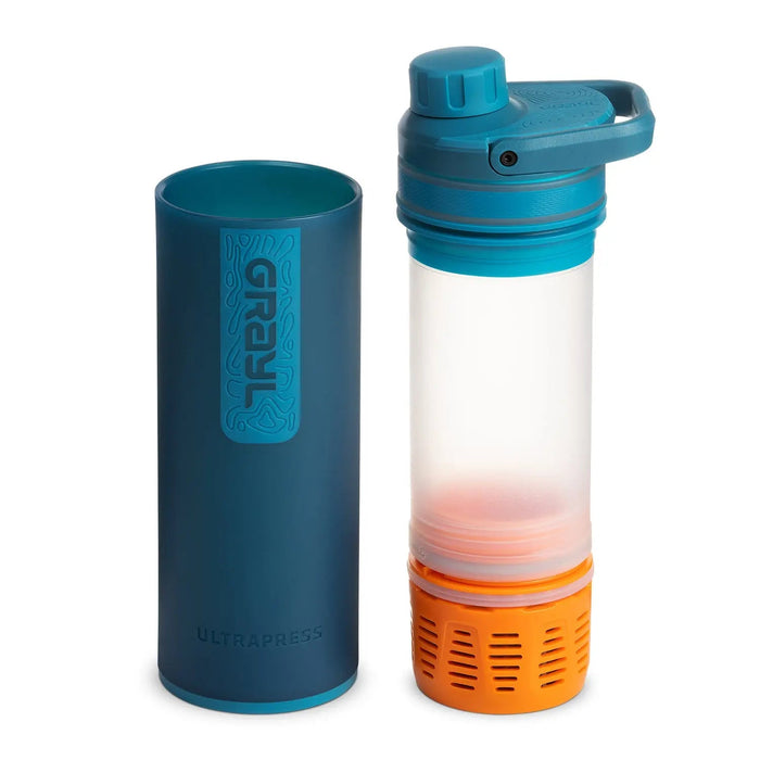 Grayl ULTRAPRESS Water Filter Purifier Bottle : Forest Blue GRAYL