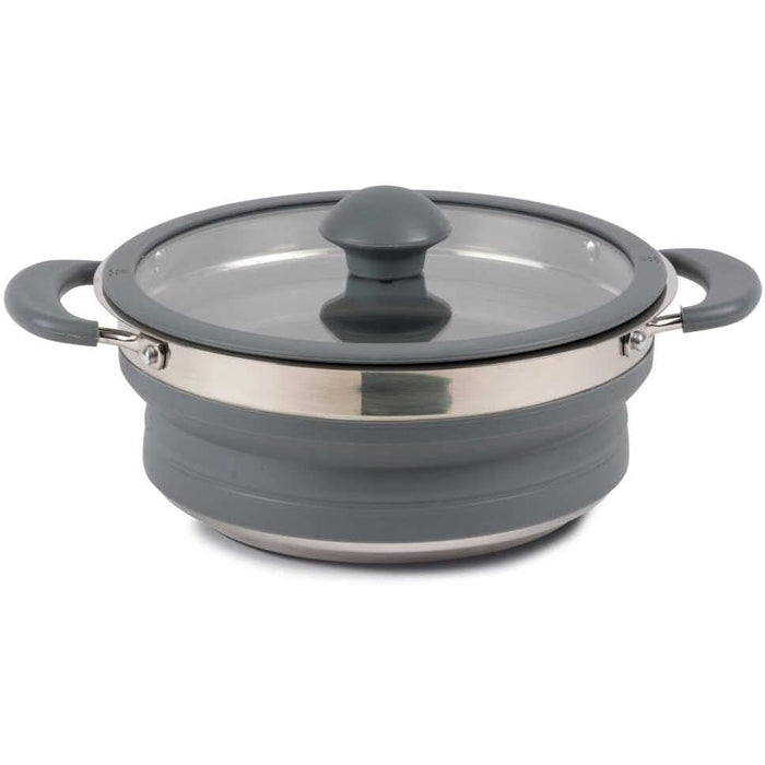 kampa collapsible saucepan 15l grey