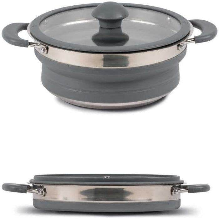 kampa collapsible saucepan 15l grey