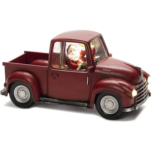 konstsmide snowing pickup truck led lantern battery with timer 30cm