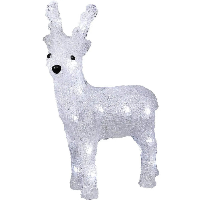 konstsmide 24 led acrylic light up reindeer 32cm battery