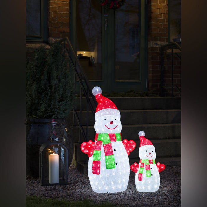 konstsmide light up acrylic snowman with 88 white leds plug in 50cm