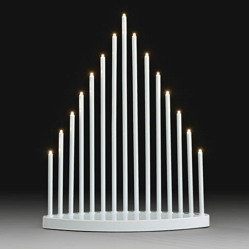 konstsmide white candlestick with 15 warm white leds