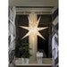 Light Up Paper Star : 7 Points, 78cm, White with Black Print Konstsmide