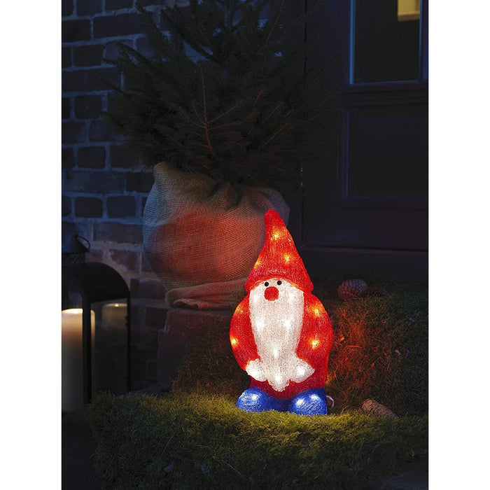 konstsmide acrylic santa 32 led indooroutdoor plug in 31cm