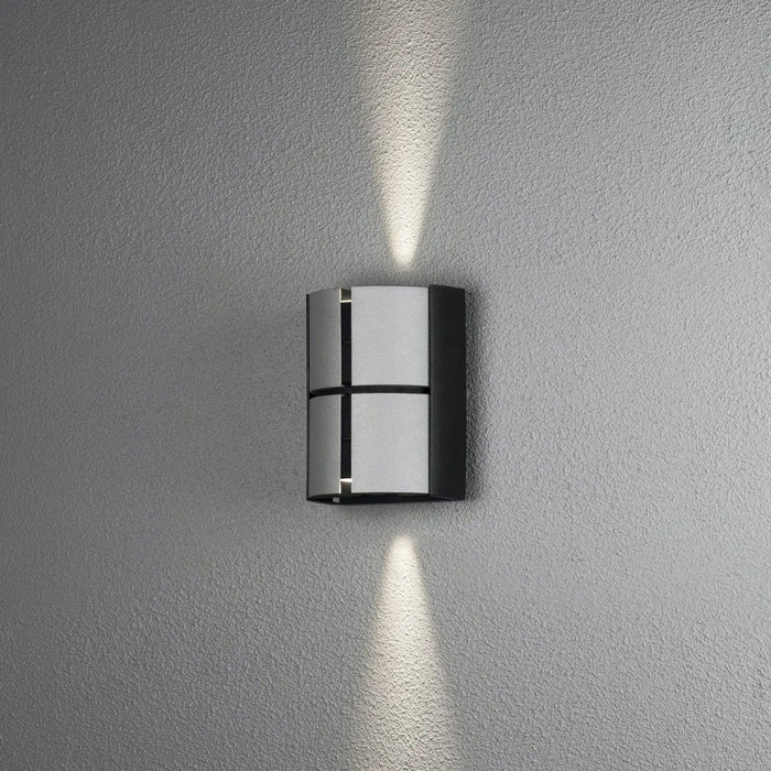 Konstsmide 425-753 : Vidar Wall Light Black Silver 2 X 5W LED Adjustable Dimmable Konstsmide