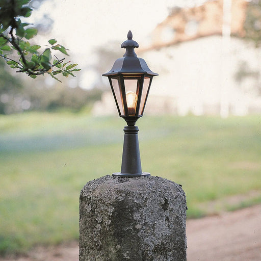 Konstsmide 478-750 : Pallas Post Light Small - Matt Black Konstsmide