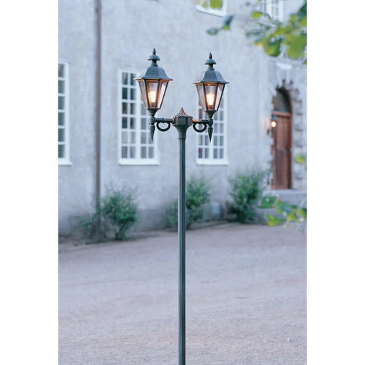 Konstsmide 527-750 : Pallas Twin Head Post Light - Matt Black Konstsmide