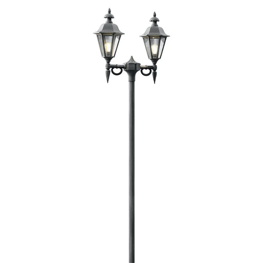 Konstsmide 527-750 : Pallas Twin Head Post Light - Matt Black Konstsmide