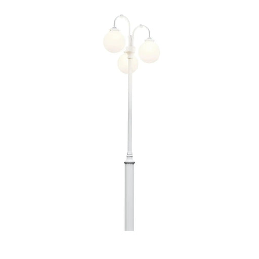 Konstsmide 553-252 : Arcturus Triple Head Post Light - Matt White Opal Konstsmide