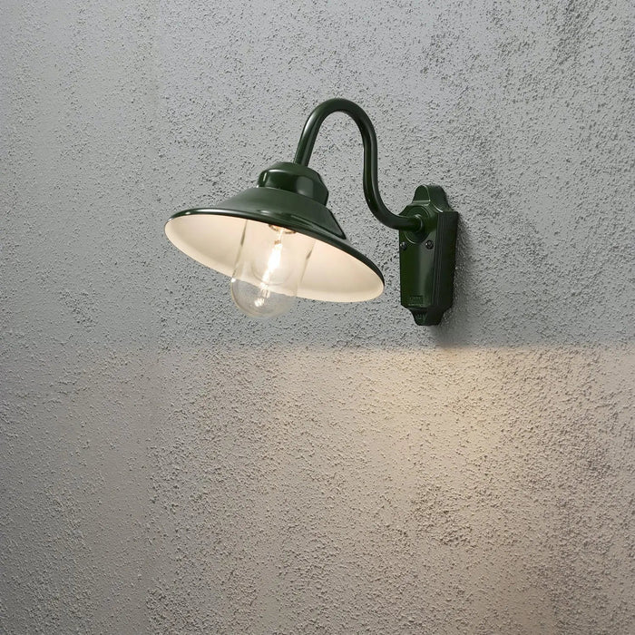 Konstsmide 556-600 : Vega Down Wall Light - Green Konstsmide