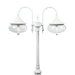 Konstsmide 620-250 : Libra Twin Head Post Light - Matt White Konstsmide