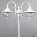 Konstsmide 620-250 : Libra Twin Head Post Light - Matt White Konstsmide