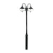 Konstsmide 620-750 : Libra Twin Head Post Light - Matt Black Konstsmide