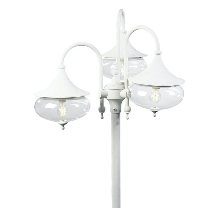 Konstsmide 621-250 : Libra Triple Head Post Light - Matt White Konstsmide