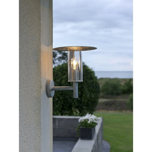 Konstsmide 660-320 : Mode Wall Lamp Galvanised Clear Polycarbonate Glass Rust Proof IP54 Konstsmide