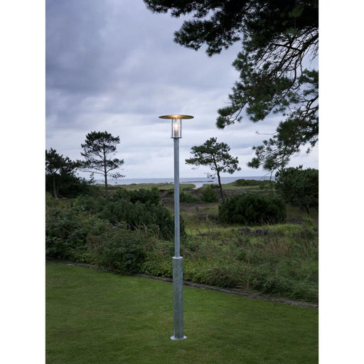 Konstsmide 663-320 : Mode Big Post Light Galvanised. Clear Polycarbonate Glass Rust Proof IP54 Konstsmide