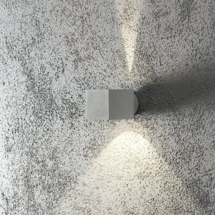 Konstsmide 7341-300 : Modena Square Wall Light Grey Konstsmide