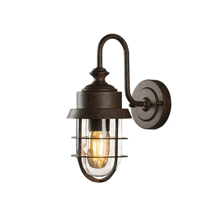 Konstsmide 7351-970 : Cerignola  Wall Light Black/Rust Clear Glass E27 Konstsmide