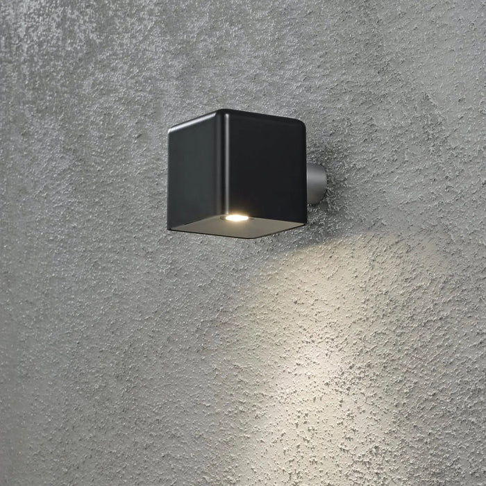 Konstsmide 7681-750EE : Amalfi LED Wall Spot Black 3W IP44 Konstsmide