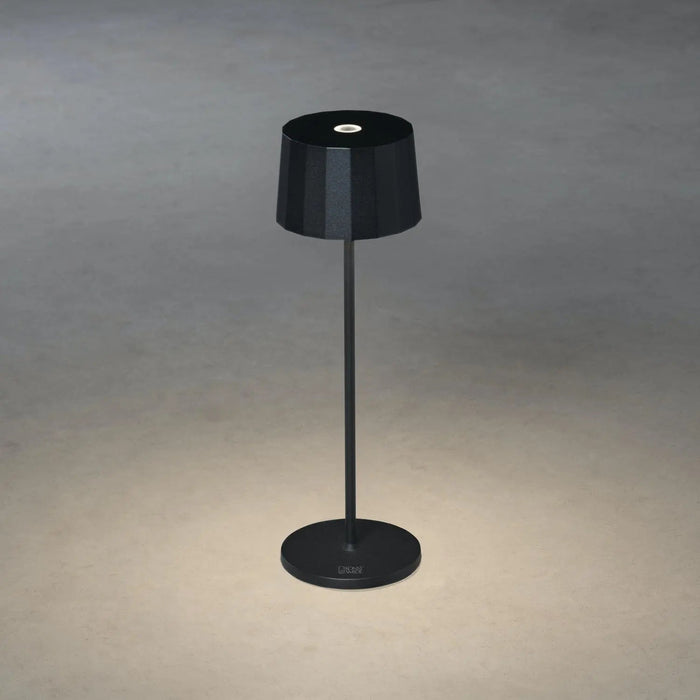 Konstsmide 7813-750 : Positano Table Lamp USB 2700K/3000K Dimmable Round Black Konstsmide