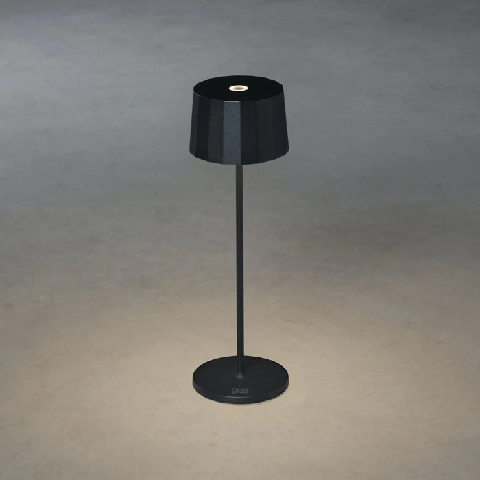 Konstsmide 7813-750 : Positano Table Lamp USB 2700K/3000K Dimmable Round Black Konstsmide