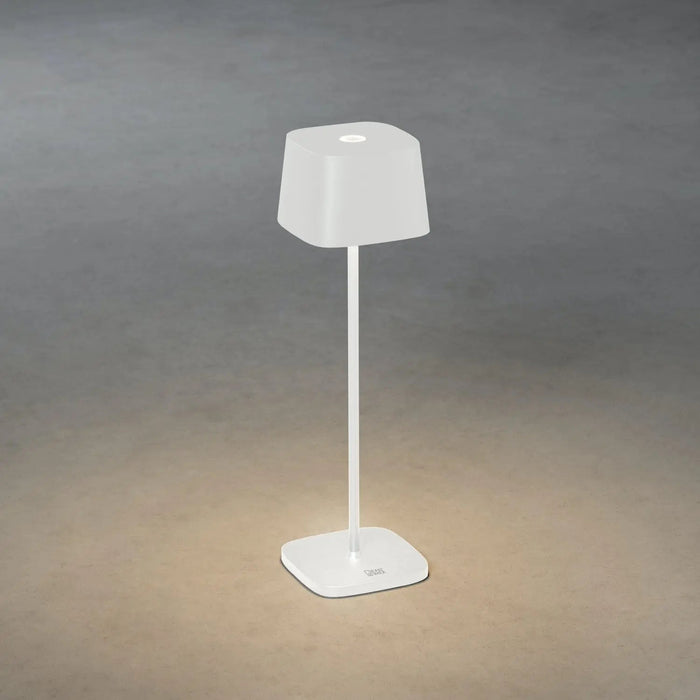 Konstsmide 7814-250 : Capri Table Lamp USB 2700K/3000K Dimmable Square White Konstsmide