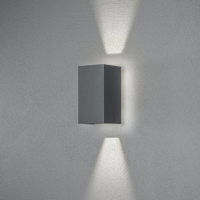 Konstsmide 7871-370 : Cremona Up/Down Adjustable Wall Light Dark Grey 3x 3W LED Konstsmide