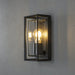 Konstsmide 7874-750 : Brindisi Wall Light Blak Open Frame Clear Glass E27 Konstsmide