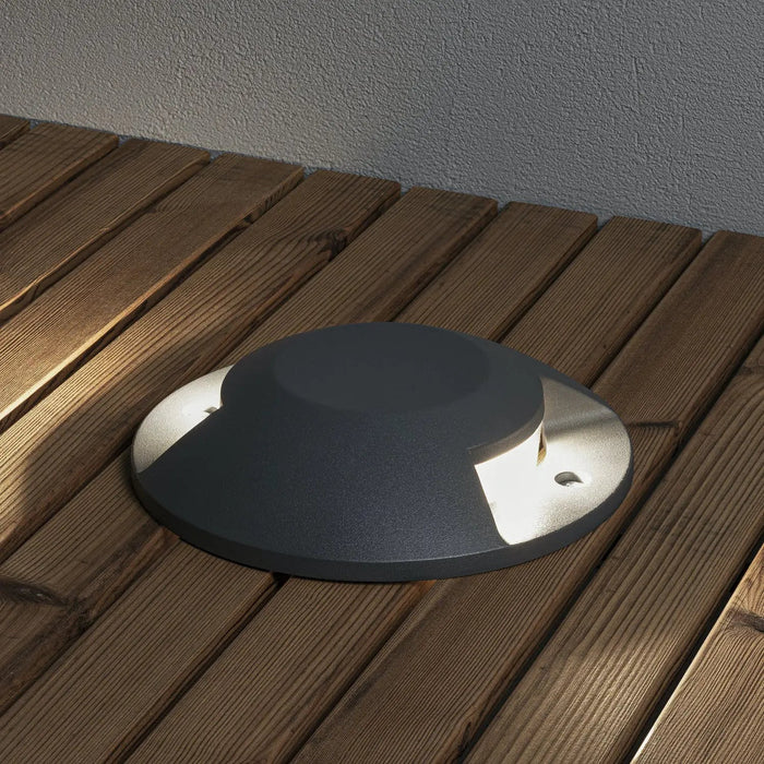 Konstsmide 7879-370 : Ground/Deck Light Surface Mounted Dark Grey 10W LED 2 Way Konstsmide