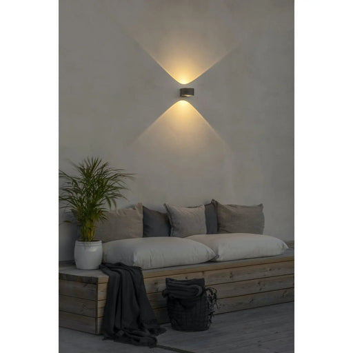 Konstsmide 7882-370 : Gela Wall Up/Down Light Dark Grey 2x6W LED Konstsmide