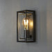 Konstsmide 7885-750 : Brindisi Wall Light Sensor Black Open Frame Clear Glass E27 Konstsmide