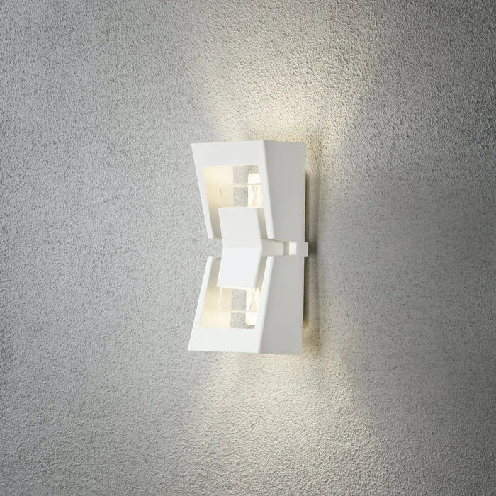 Konstsmide 7971-250 : Potenza Wall Lamp, White, High Power LED 2x4W Konstsmide