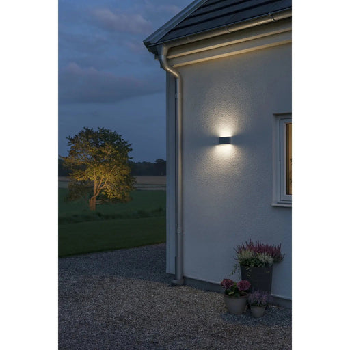 Konstsmide 7973-370 : Chieri Wall Lamp, Dark Grey, High Power LED, 2x6W Konstsmide