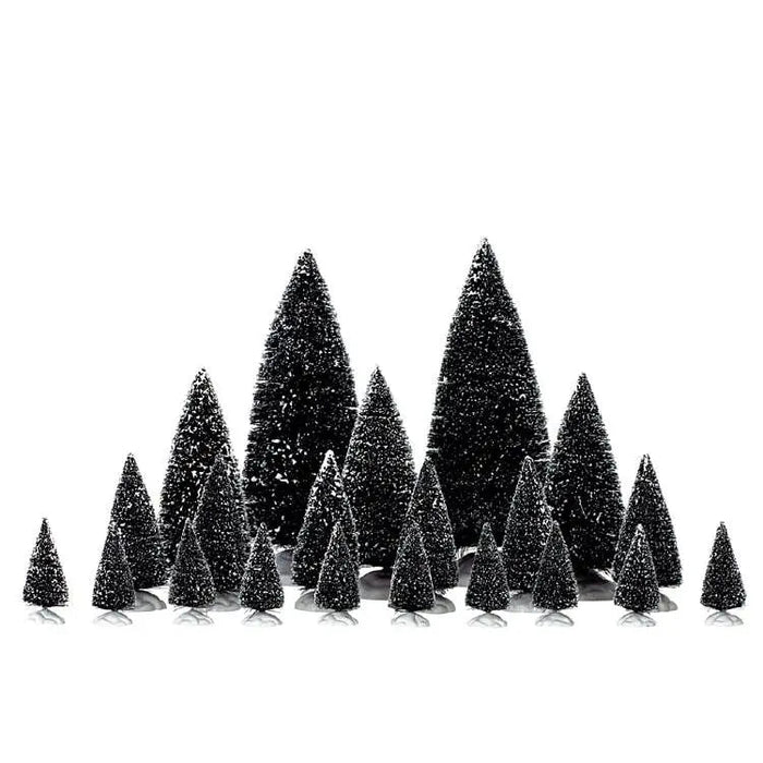 Lemax Accessories : Assorted Pine Trees, Set Of 21 Lemax