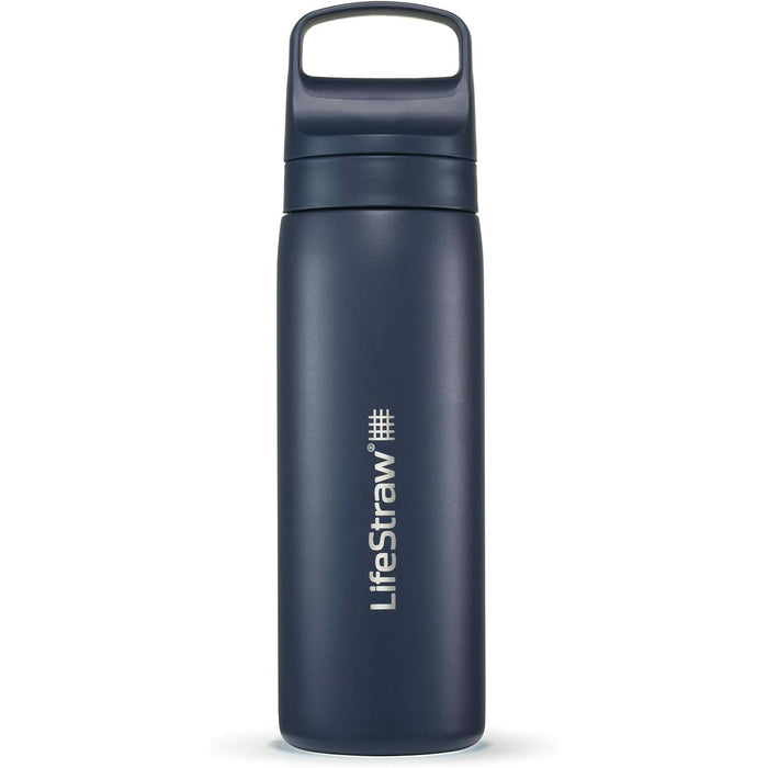 lifestraw go 20 stainless steel water filter bottle 500ml aegean sea